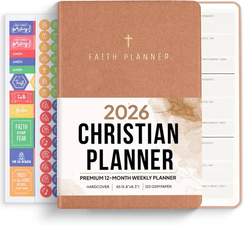 Miniatura 9 de Agenda cristiana 2026 y diario de oración Fortalece tu relación con Dios y navega mejor por su camino por ti Agenda diaria con versículos