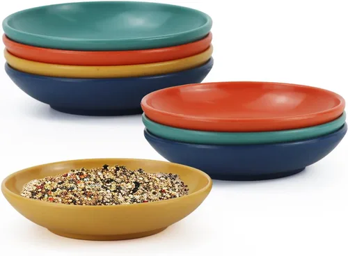 Miniatura 20 de Homiely Juego de 8 Platos para Cena - Paja de Trigo, Apto para Microondas y Lavavajillas, Irrompible, Platos para Niños