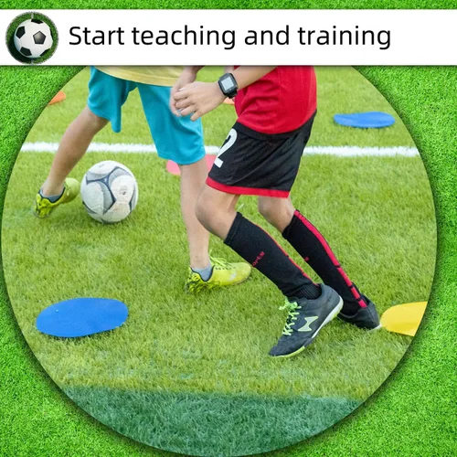 Miniatura 5 de Marcadores de puntos de 9/10 pulgadas, marcadores de goma antideslizantes de agilidad, conos de campo plano para gimnasio/fútbol PE, marcadores