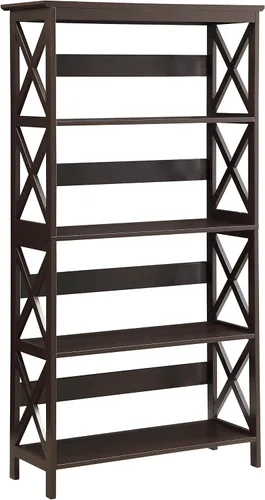 Miniatura 7 de Convenience Concepts Oxford, biblioteca de 3 estantes, Madera, Negro