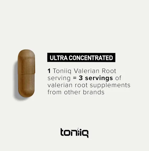 Miniatura 4 de Toniiq Cápsulas de raíz de valeriana - Extracto 4:1 de ultra alta potencia - altamente concentrado - probado en laboratorio de terceros - 120