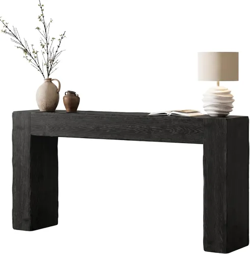 Miniatura 8 de Tribesigns 63-Inch Solid Wood Console Sofa Table, Farmhouse Long Entryway Table Behind Couch for Living Room, Entrance, Hallway, Foyer, Easy