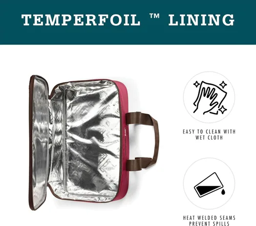 Miniatura 4 de Rachael Ray Lugger Duo, Porta cacerolas aislado para alimentos calientes o fríos, bolsa térmica de lasaña para comida de bolsillo, fiestas, pícnic