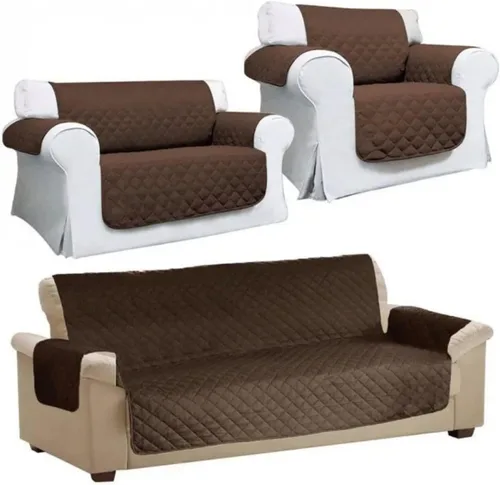 Miniatura 9 de Funda de sofá acolchada, lavable, extraíble, antidesgaste, protector de muebles para mascotas o niños (1, 2 plazas)