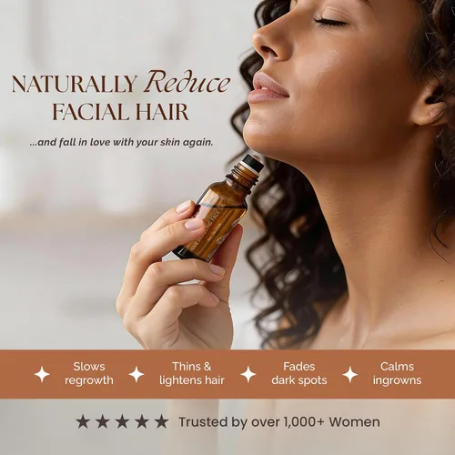 Miniatura 2 de Umber By J. Lenay Aceite de decoloración reductor de cabello, 0.5 onzas líquidas, reducción de vello facial para mujeres y hombres, aceite natural
