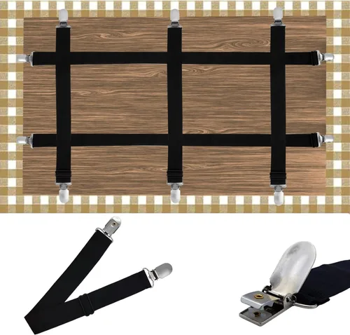 Clips ocultos para mantel: perfectos para mesas de picnic y mesas gruesas en interiores y exteriores, mantén tu mantel seguro con nuestros clips