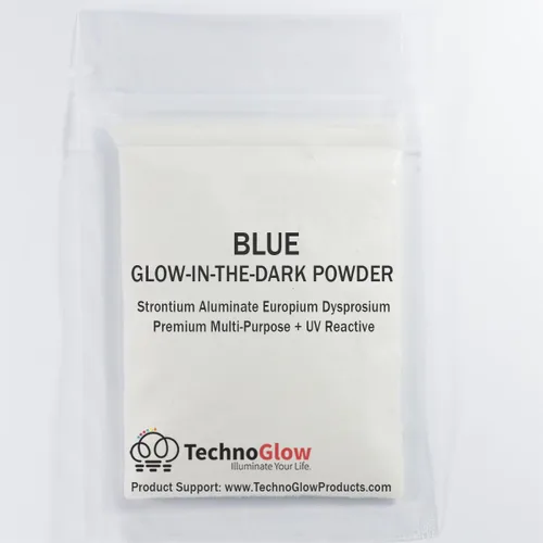 Miniatura 3 de Polvo que brilla en la oscuridad, azul natural para resina, epoxi, acrílicos, pintura, limo, selladores - 1.76 oz
