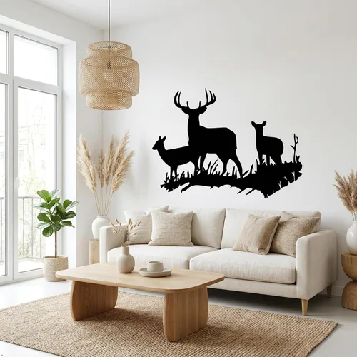 Miniatura 4 de Pegatinas de vinilo para pared, diseño de ciervo con texto en inglés