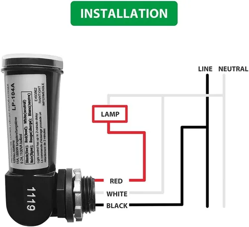 Miniatura 6 de Paquete de 1 sensor fotoeléctrico para exteriores, control de iluminación de conducto de montaje giratorio del atardecer al amanecer con fotocélula