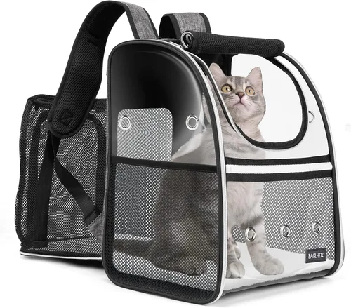 Miniatura 8 de BAGLHER Mochila transportadora para gatos, transportadora de malla para perros medianos y pequeños, gatos, cachorros, gatitos, conejitos de hasta 18