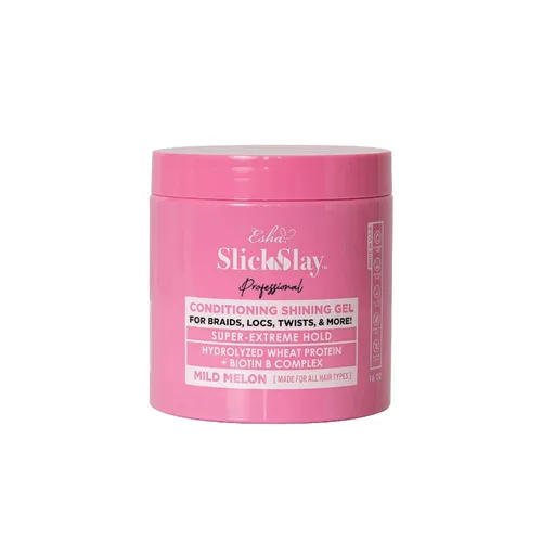 Esha Profesional Slick N Slay - Gel acondicionador - Para trenzas, rastas y mucho más. Proteína de trigo hidrolizada + complejo de biotina B. Aroma