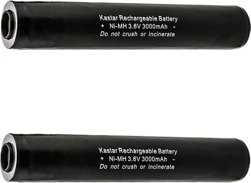 Kastar Paquete de 2 baterías de repuesto Ni-MH 3.6V 3000mAh para Streamlight-Maglight Pelican M9, Stinger HP, Stinger XT, Stinger XT HP, Stinger