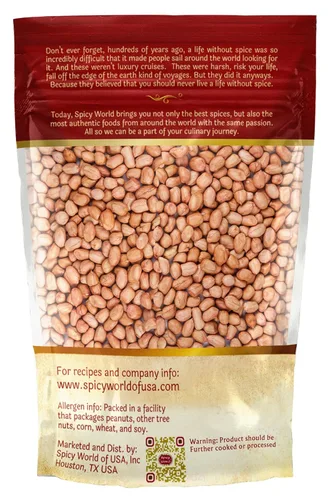 Miniatura 8 de Cacahuetes Spicy World, crudos enteros con piel (sin cocinar, sin sal) 4 libras (64 oz) ~ Todo natural - Cultivados en EE. UU. Cacahuetes de piel