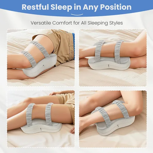 Miniatura 3 de JINXIA Almohada de rodilla para dormir de lado, cómoda almohada de espuma viscoelástica para dormir de lado, almohada para dormir entre piernas