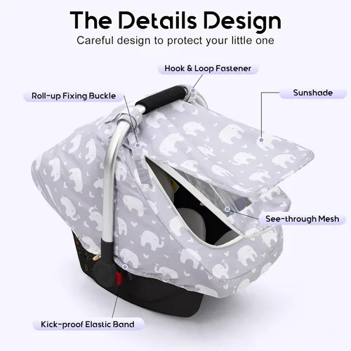 Miniatura 5 de Funda de asiento de automóvil para bebé, funda de asiento de automóvil infantil cálida de visón para niñas y niños, funda universal para asiento