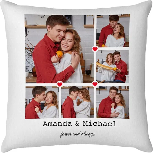 Miniatura 14 de Easycosy Almohada personalizada con texto de imagen, funda de almohada con foto, regalos personalizados para parejas, funda de cojín con foto, 4
