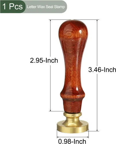 Miniatura 2 de YOKIVE Sello de cera del alfabeto, sello de letras con mango extraíble para decorar postales, ideal para festivales, bodas (dorado, rojo, letra J)