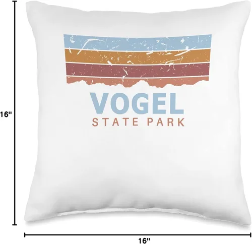 Miniatura 4 de Vogel State Park Stuff Vogel State Park Georgia Retro Cool Throw Pillow, 16 x 16, multicolor