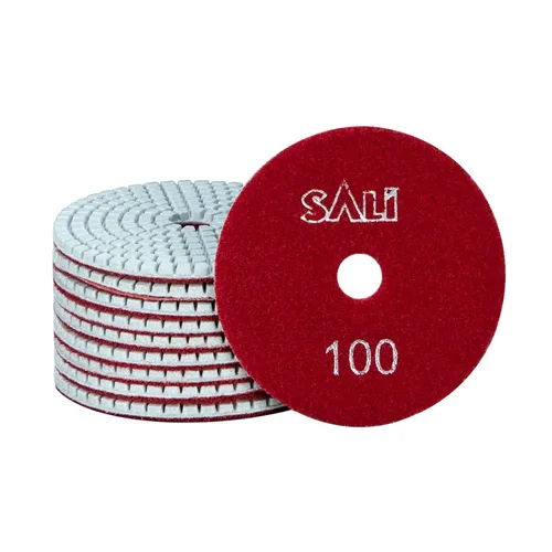 Miniatura 11 de Sali 10 unidades - Almohadillas para pulir de diamante de 4 pulgadas, kit de almohadillas para pulir piedra de granito húmedo para taladro