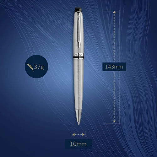 Miniatura 3 de Bolígrafo lacado negro Waterman Expert con oro, – Bolígrafo con tinta azul (s0951700), Acero inoxidable