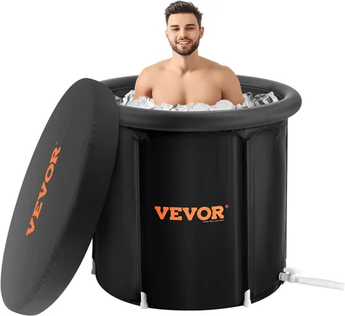 VEVOR Bañera de hielo XL, bañera de inmersión de terapia de agua fría para atletas, piscina de inmersión portátil para exteriores para recuperación