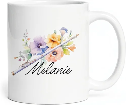Miniatura 8 de Taza personalizada para músico 2023, taza de violín personalizada con nombre, violín y notas musicales, taza de cerámica de 11 oz y 15 onzas, taza