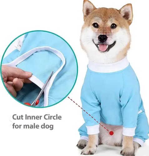 Miniatura 4 de Traje de recuperación para perros después de una cirugía, traje de recuperación para perros machos, camisa de recuperación para heridas abdominales
