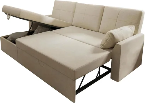 Miniatura 8 de VanAcc - Sofá cama con sofá cama extraíble de 2 en 1 con sofá cama extraíble con chaise de almacenamiento para sala de estar, cómodo sofá cama, Beige