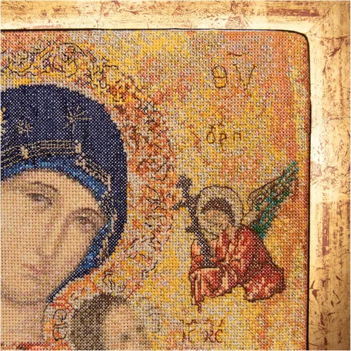 Miniatura 2 de Thea Gouverneur - Kit de punto de cruz contado - Nuestra Señora de la Ayuda Perpetua - Aida - 18 unidades - Kit de bordado para adultos - Hilos