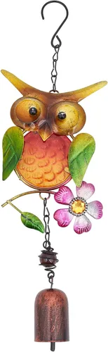 Miniatura 9 de GORGECRAFT Campana de viento de mariquita de metal, campana de viento de la suerte, adornos rústicos para el hogar, jardín, patio