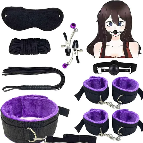 Miniatura 7 de Juego de restricción de cama - Correas de unión para adultos, kit de cuerda y cuerda BDSM, muebles BDSM, kit de juguetes para parejas, kits