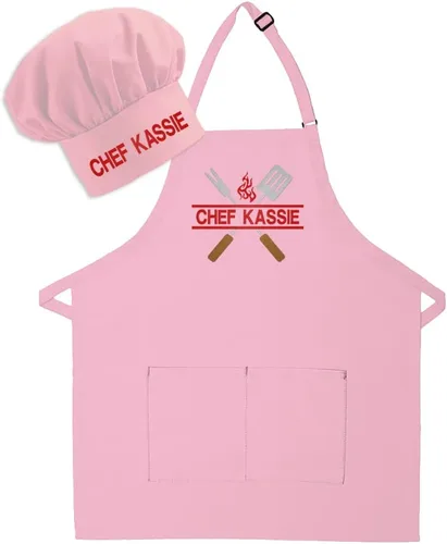 Miniatura 11 de Delantal bordado personalizado para adultos, hecho en los Estados Unidos, para hombres, mujeres, día del padre, cocina, barbacoa, parrilla, regalo
