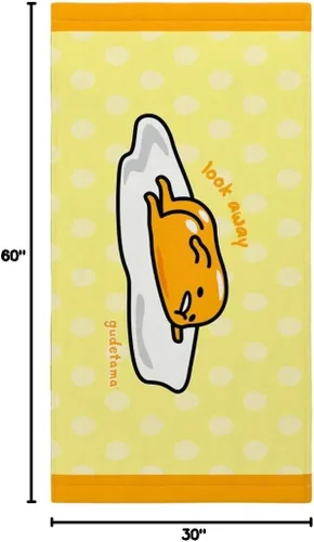Miniatura 2 de Collectibles Gudetama Toalla de Baño/Piscina/Playa de Algodón Súper Suave, 60 x 30 pulgadas, (Producto 100% Oficialmente Licenciado) por Franco