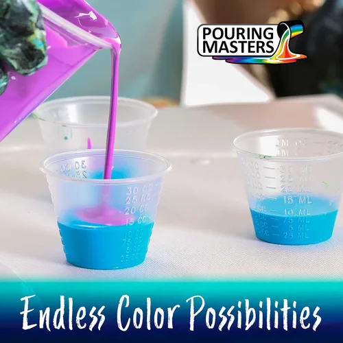 Miniatura 3 de Pintura acrílica para verter, blanco titanio, Pouring Masters - listo para verter – Premium, 32 onzas, pre-mezclado a base de agua – para lienzo