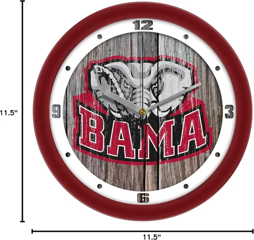 Miniatura 3 de SunTime Alabama Crimson Tide - Reloj de pared desgastado