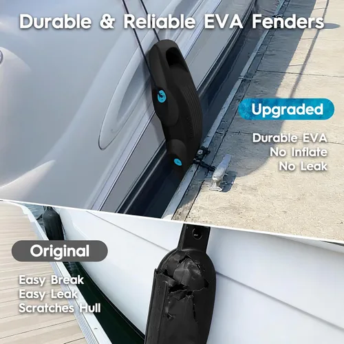 Miniatura 3 de AWEMUFA Defensas de Barco Fáciles de Instalar Parachoques para Atraque Defensa Ideal para Pontón, Lobina, Moto Acuática y Barcos de Pesca