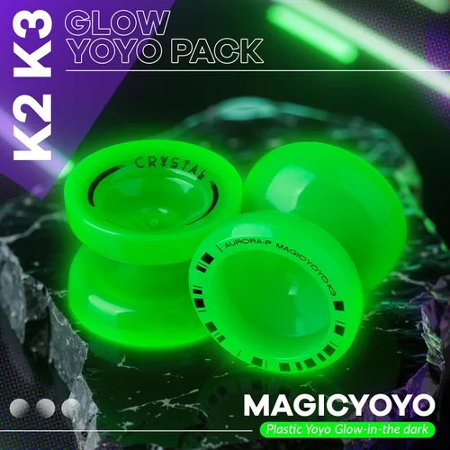 Miniatura 2 de MAGICYOYO Fingerspin - Yoyo que brilla en la oscuridad, Yoyo de doble propósito sensible y no sensible para niños de 8 a 12 años, yoyos