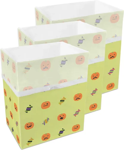 Clean Cubes Botes de basura desechables de 13 galones (paquete de 3) con bolsas bajas, contenedores plegables de basura y reciclaje para fiestas,