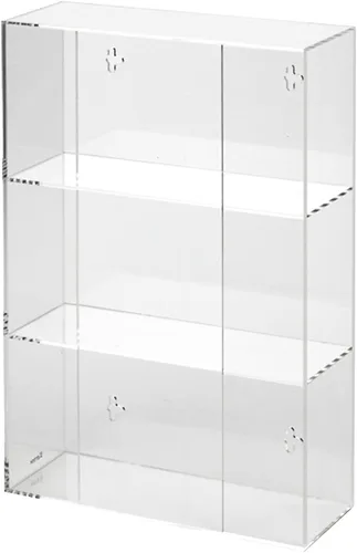 Kantek Dispensador de guantes acrílicos, capacidad de triple caja, fácil intercambio de caja, 10.3 pulgadas de ancho x 3.8 pulgadas de profundidad x