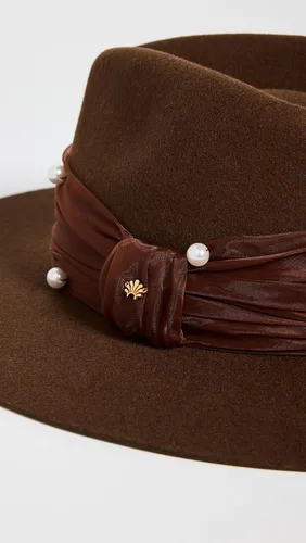 Miniatura 3 de Lele Sadoughi Sombrero de lana Farrah Rancher para mujer