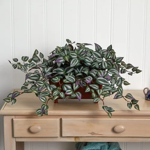 Miniatura 3 de Nearly Natural Planta artificial judía errante en maceta decorativa