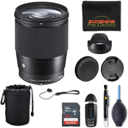 Miniatura 17 de Sigma Lente contemporánea de 16 mm f/1.4 DC DN para Sony E (402965) Negro