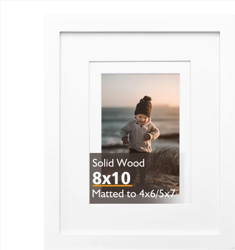 Miniatura 40 de KINLINK 3.5x5 Picture Frame, Ash Black Solid Wood Frame with Plexiglass for Table Top and Wall Mounting, Photo Frame for Horizontal or Vertical
