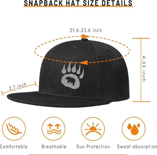 Miniatura 2 de Sombreros Snapback para hombre, sombrero de calavera plana para niño, mochila a presión, gorra de béisbol, esqueleto de mano, color negro
