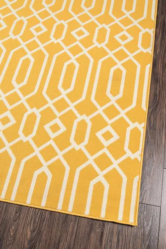 Miniatura 3 de Momeni BAJA0BAJ-3CHR860D, baja Colección, 8'6" x 13', Carbón vegetal, Polipropileno, Amarillo