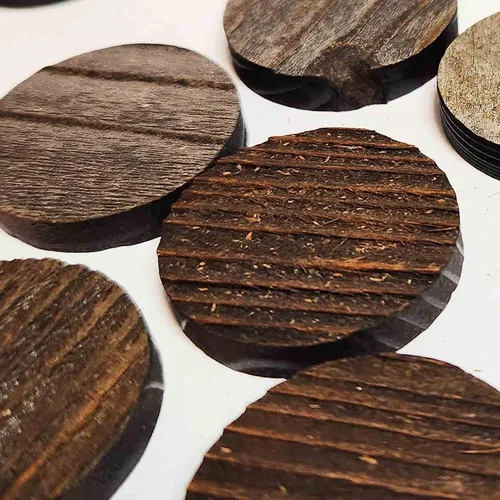 Miniatura 5 de Rockin' Wood Círculos de madera reciclada rústica para manualidades y proyectos, uso para manualidades y arte en madera, fabricados en los Estados