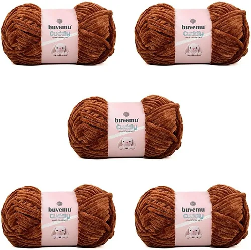 Miniatura 43 de Hilo de felpilla de terciopelo, súper suave y esponjoso, para tejer, hacer manualidades, color amigurumi, duradero para el desprendimiento, 3.53