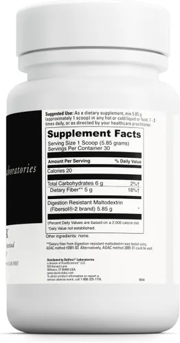 Miniatura 2 de DAVINCI Labs Clearly Fiber - Suplemento para apoyar la regularidad intestinal, la función intestinal normal y los niveles de triglicéridos dentro