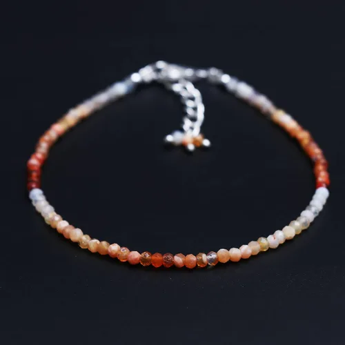Miniatura 39 de Gempires - Pulseras de cuentas de piedras preciosas hechas a mano, ligeras, de cristal, para uso diario, hipoalergénicas, de 8 pulgadas, chapadas