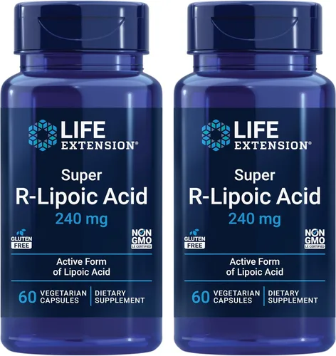 Life Extension Súper Ácido R-Lipoico – Envejecimiento Saludable, Defensa contra el Estrés Oxidativo – con 240 mg de Forma Activa R del Ácido